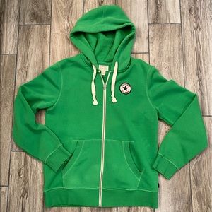 Converse all-star bright green💚unisex zip up hoodie. Kelly grass green hoodie